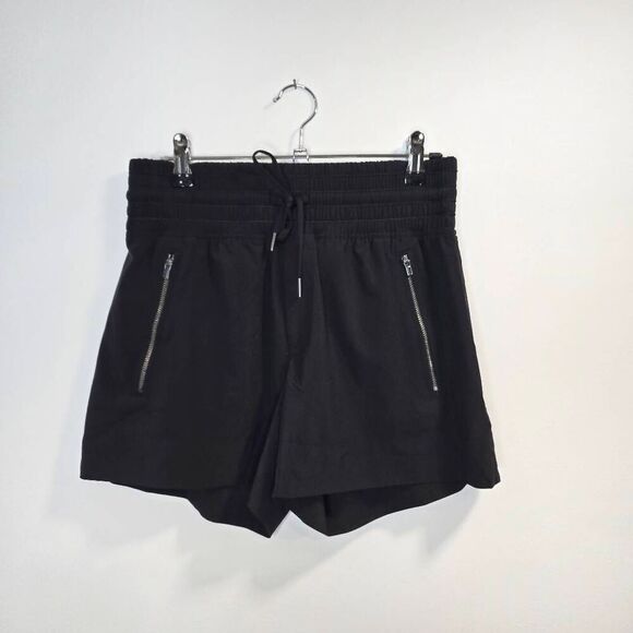 Athleta Camden Shorts Women 0 Black Elastic Waist Drawstring Training Athleisure - Picture 1 of 5